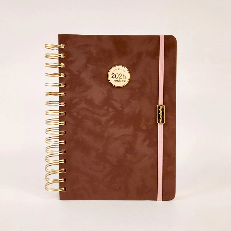 Agenda FW 2026 Minimalista Brunette Diaria Espiralada 15x21 Art.201956